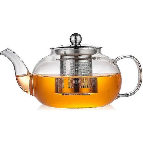 Théière 2025 800 ml en acier inoxydable épais résistant à la chaleur avec filtre intégré (1/5)