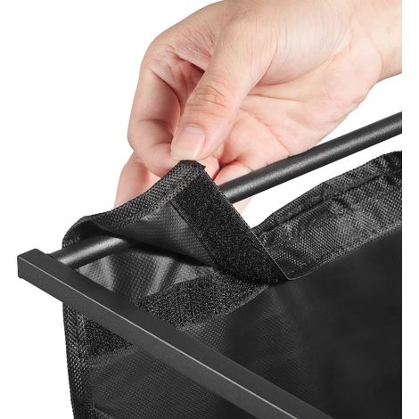 Panier à linge, 4 compartiments, tissu Oxford durable, vert armée (1/2)