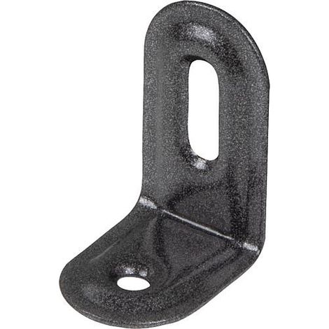 Équerre de réglage DURAVIS® 2 x 40 x 22 mm, embossée, matériau : Acier, bleu zingué, surface : noir-diamant