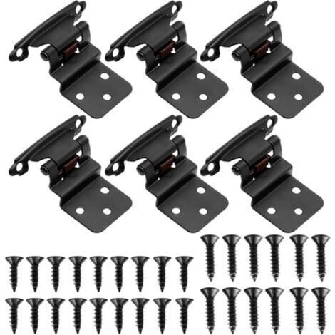 Durable concealed spring-loaded cabinet hinge with quiet operation for doors and drawers. Solid metal door hinges. (1/5)