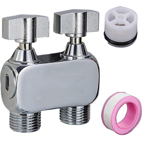 Ensemble de douchette bidet portable à double vanne de contrôle en laiton avec conception anti-fuite pour le lavage des animaux et installation flexibleModèle de galvanoplastie (1/5)