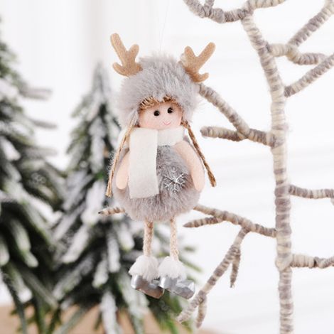 Ornement de Noël suspendu, mignon ange de Noël, pendentif, décorations en peluche pour sapin de Noël, maison, hôtel et restaurant (1/5)