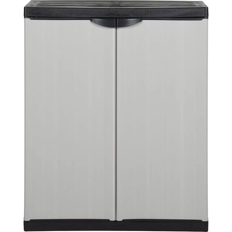 Maison Exclusive - Armadietto da Giardino con 1 Ripiano Grigio e Nero 68x40x85 cm (1/5)