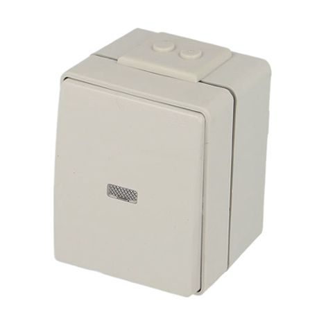 Interrupteur à voyant témoin étanche IP65 – Pour local technique ou extérieur – Voyant lumineux actif lors de l'éclairage – Efapel