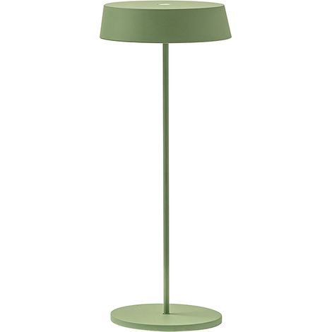 Lampe De Table Led Verte Portable Inemuri 2,2W 2700K Ip54, Rechargeable Par Usb, Variateur Tactile Intégré - Rossini Illuminazione (1/5)