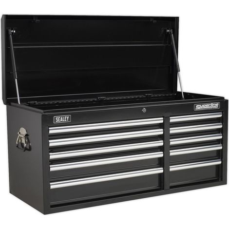 Sealey Topchest 10 Drawer with Ball-Bearing Slides Heavy-Duty - Black AP41110B