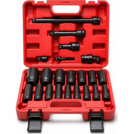 Set di bussole pneumatiche lunghe 22 pezzi 1/2 Chromoly (1/5)