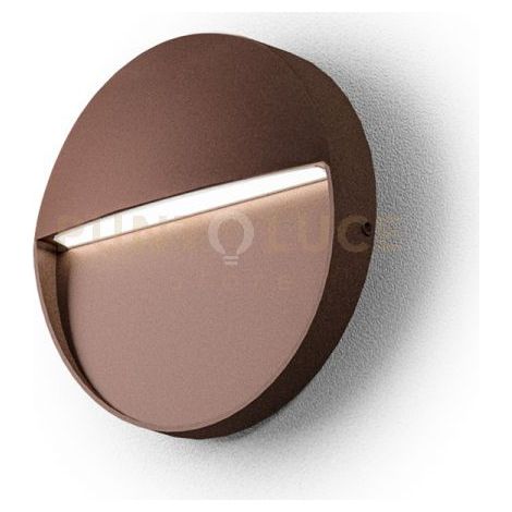 GES985- SEGNAPASSI RUGGINE A LED 4000K 160LM 3W IP65 D.11CM TONDO
