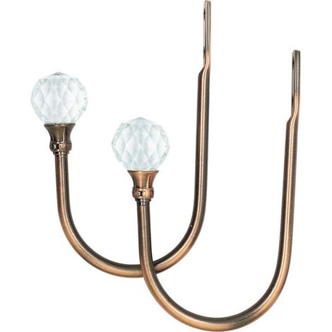 2 Pièces Cristal Embrasse à Rideau U Design Crochet Embrasse Rideaux Métal Curtain Tie Back Holdbacks Embrasses à Rideaux (Couleur aléatoire) (1/5)