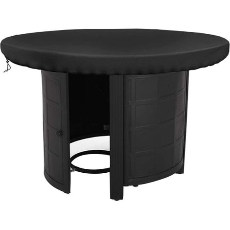 Housse De Protection pour Plaque De Feu, Housse De Plaque De Feu, Housse De Protection Barbecue, Housse De Protection Ronde, pour Plaque De Cuisson Et Grill, 100cm, 420D, Noir