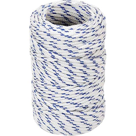 Corde de bateau, Corde de Chanvre, pour la Décoration, le Bricolage, le Jardinage Blanc 2 mm 500 m Polypropylène OIB9133E (1/5)