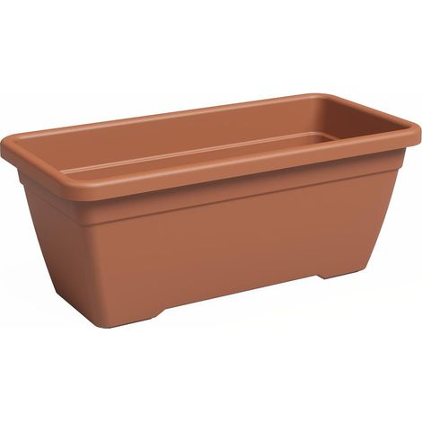 artevasi© VENEZIA Blumenkasten Terracottafarben 50 cm - Kunststoff (1/3)