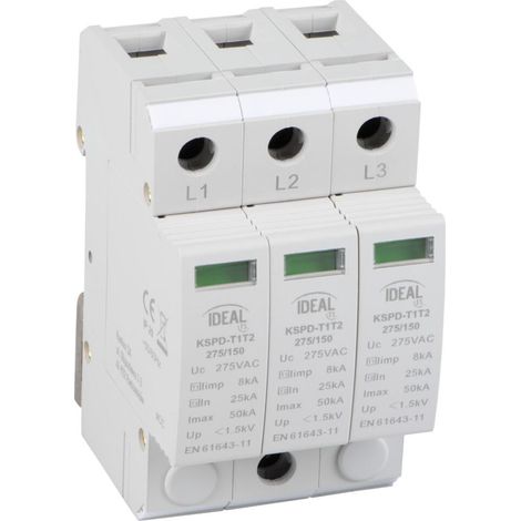 Scaricatore di sovratensione 3P KSPD-T1T2 275/150 (1/3)