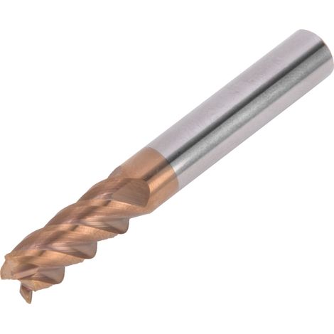 Fraise en acier au tungstène à 4 dents avec revêtement pour l'usinage des métaux HRC60°D8604T (1/5)