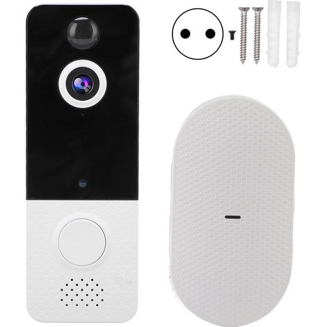 Sonnette vidéo sans fil 1080P WiFi, stockage cloud, audio bidirectionnel, détecteur de mouvement pour sécurité domestique, prise UE (1/5)