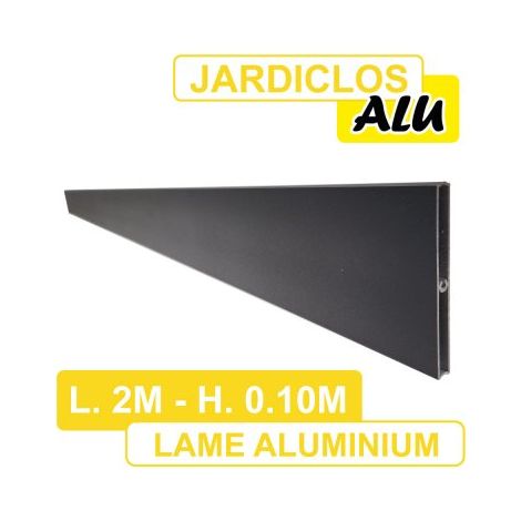 Cloture & Jardin – Lame canisse aluminium gris anthracite 2m – Montage facile et rapide – Résistant à la rouille et à la corrosion – Épaisseur 1cm (1/2)
