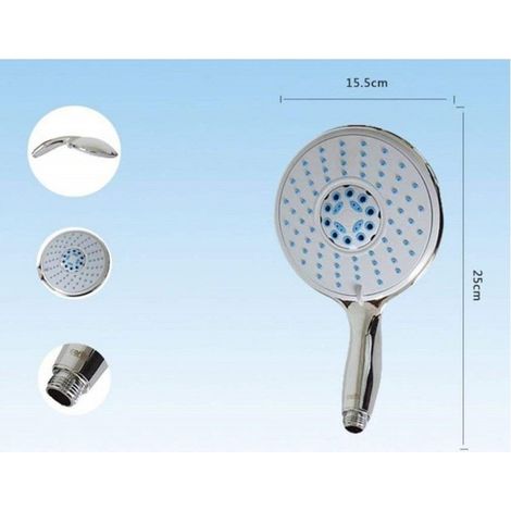 Cleafe - Braccio Doccia Universale 52053 Telefono 25x15.5cm Doccetta Soffione 3 Getti -