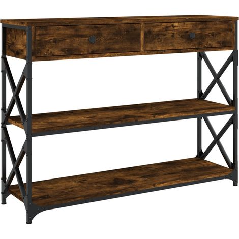 Maison Exclusive - Tavolo Consolle Rovere Fumo 100x28x75 cm in Legno Multistrato