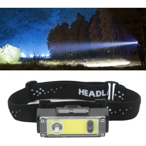 QORVA
-Lampe Frontale COB à Induction XPE Lampe Frontale COB à Mise au Point Fixe Étanche Lampe Frontale de Charge Rapide de TYPE C avec Indicateur LED,DUBUNS