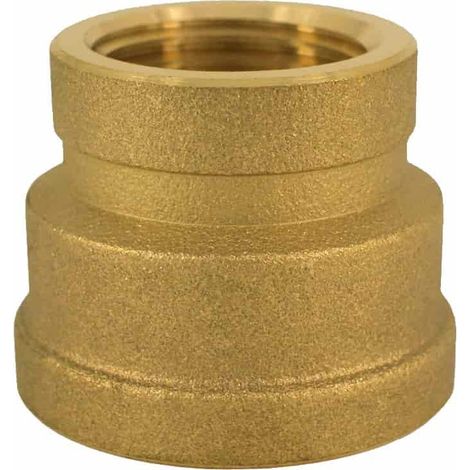 Messing Muffe reduziert, Reduziermuffe, 3/4" IG x 1 1/4" IG
