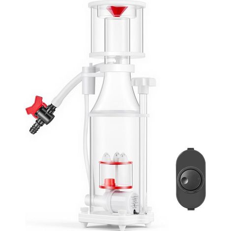 Écumeur Interne Aquarium Marin Skimmer Récifal 200-400 L Pompe DC 7W Débit Air 300 L/h Godet 350 mL Acrylique (1/5)