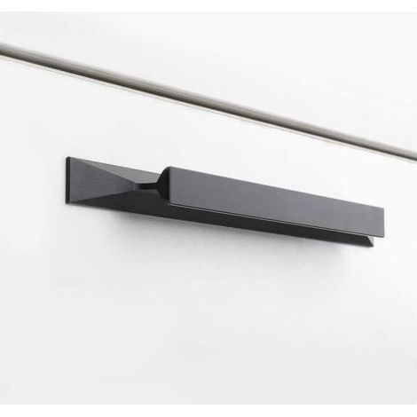 Lot de 5 Poignées Placard Cuisine Poignées Meuble Noir -Poignées Tiroir Noire Poignées-Porte Cuisine en Alliage d'Aluminium entraxe 128mm (1/5)