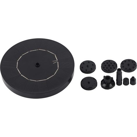 Fontaine flottante à énergie solaire pour bain d'oiseaux, pompe à eau, kit de fontaine pour étang de jardin pour décoration de jardin extérieur et c (1/5)