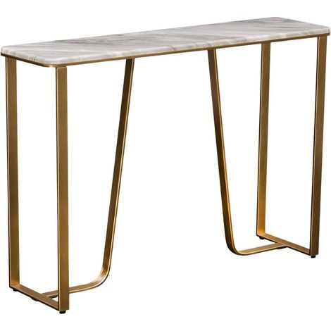 Consola rectangular Graphite de 32 x 120 cm, dorada - Atmosphera créateur d'intérieur (1/3)