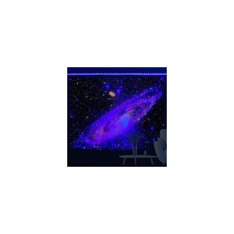 Fluoreszierender Galaxien-Wandteppich, Außenbereich, Sternenhimmel, abstrakter Wandbehang, astronomische Ästhetik, geheimnisvolle Wanddekoration (200 x 150 cm) - Crezuo (1/4)