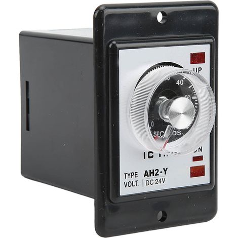 Minuterie miniature AH2-Y 60S à aiguille avec bouton rotatif, connecteur 8 broches, 24 V CC (1/5)