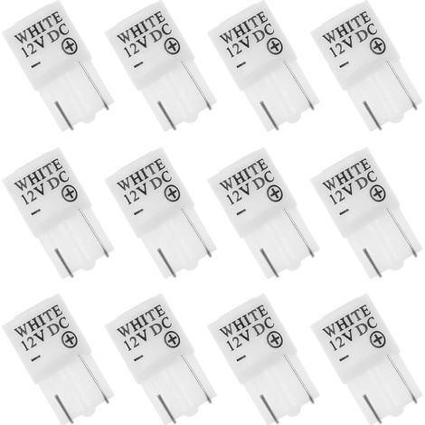 20 Pièces Ampoule LED Blanche 12v pour Boutons Arcade Base Wedge, Plastique et Métal, Compatible Universellement pour Salles de Jeux et Machines à Fruits (1/5)