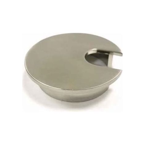 Itar – Passe-câble zamac – Ø ext. 76mm – Ø encastrement 63mm – Ouverture 20,5mm – Acier brossé pour espaces confinés (1/6)