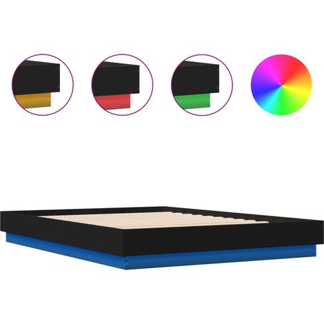 Maison Exclusive - Giroletto con LED senza Materasso Nero 150x200 cm