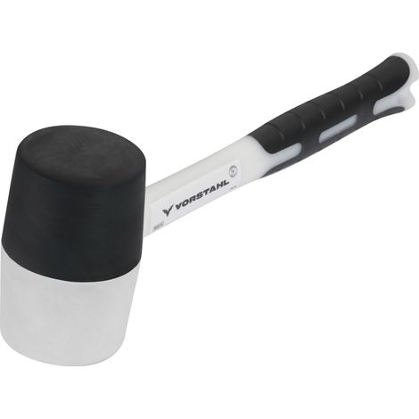 Marteau de pavage en caoutchouc, blanc et noir, pour pavés en fibre de verre 680 g Vorstahl (1/4)