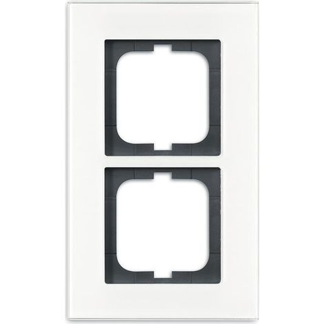 Busch-Jaeger Marco Carat doble blanco en vidrio elegante