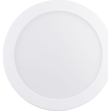 Spot LED à encastrer rond 18 W, 1 800 lm, Ø 20 cm, 4 000 K, blanc