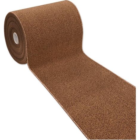 Tapis de Cuisine Antidérapant Moderne Polyvalent Chambre Couloir Couleur unie Marron - 57x180 cm
