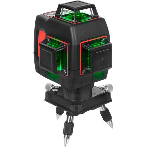 Dnipro-M GSX Nivel Láser Autonivelante Verde 360° (3 Líneas), Alcance 30 m, Precisión ±0,3 mm/m, Batería Li-Ion 3600 mAh Type-C, IP54, con Soporte (1/5)