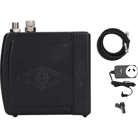 Kit Mini Compresseur d'Air G1/8in Boîtier ABS Aérographe Portable pour Tatouage AC100‑240V Noir Prise AU (1/5)