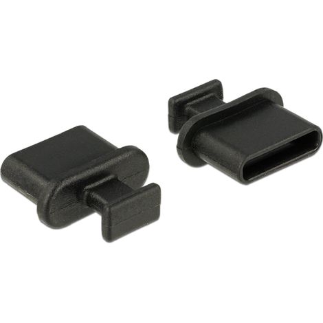 Delock Cubierta contra Polvo para USB Type-C⢠hembra con agarre. 10 piezas en negro