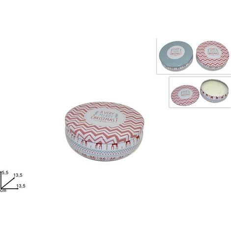 1 Pezzo Candela Profumata Natale in Barattolo di Metallo 13,5 cm 2 Colori