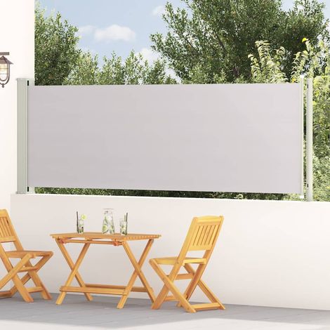vidaXL Toldo lateral retráctil de jardín gris 117x614 cm (1/5)