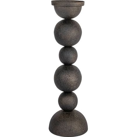 Bougeoir haut finition laiton antique - laiton antique (1/4)
