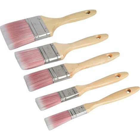 Trade Shop - KIT 5 PENNELLEN SETOLA LUNGA X PITTURE UND SMALTO PITTORE BRICOLAGE - (1/2)