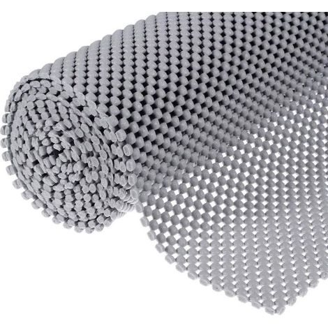 Tapis antidérapant multi-usages - Tapis antidérapant en PVC - Sous-couche antidérapante pour moquette - Gris - 40 x 600 cm (1/5)