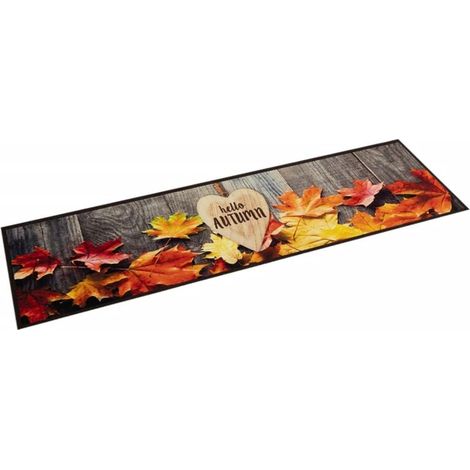 Tapis de cuisine lavable-Tapis de salon-Tapis Chambre impression d'automne 60x300 cm velours 301915 (1/5)