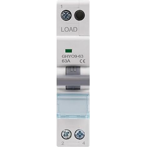 Manual Transfer Switch, 1P 63A Switch Dual Power Disconnector 63a 230VAC with Power Indicator (1/5)