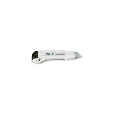 Cuttermesser m.Abbrechklinge weiß m.TP-Druck TRANSPAK (1/2)