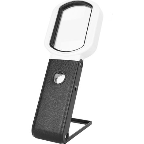 Loupe de poche multifonctionnelle, grossissement 10x/25x, pliable, carrée (1/2)
