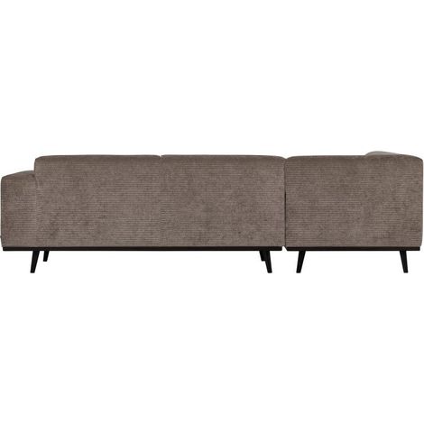 Canapé d'angle gauche en tissu côtelé STATEMENT - Taupe (1/5)
